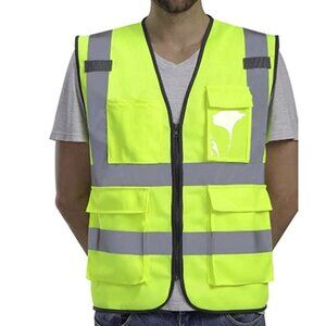 Dib Safety Vest Reflective ANSI Class 2, High Visibility Workwear Vest